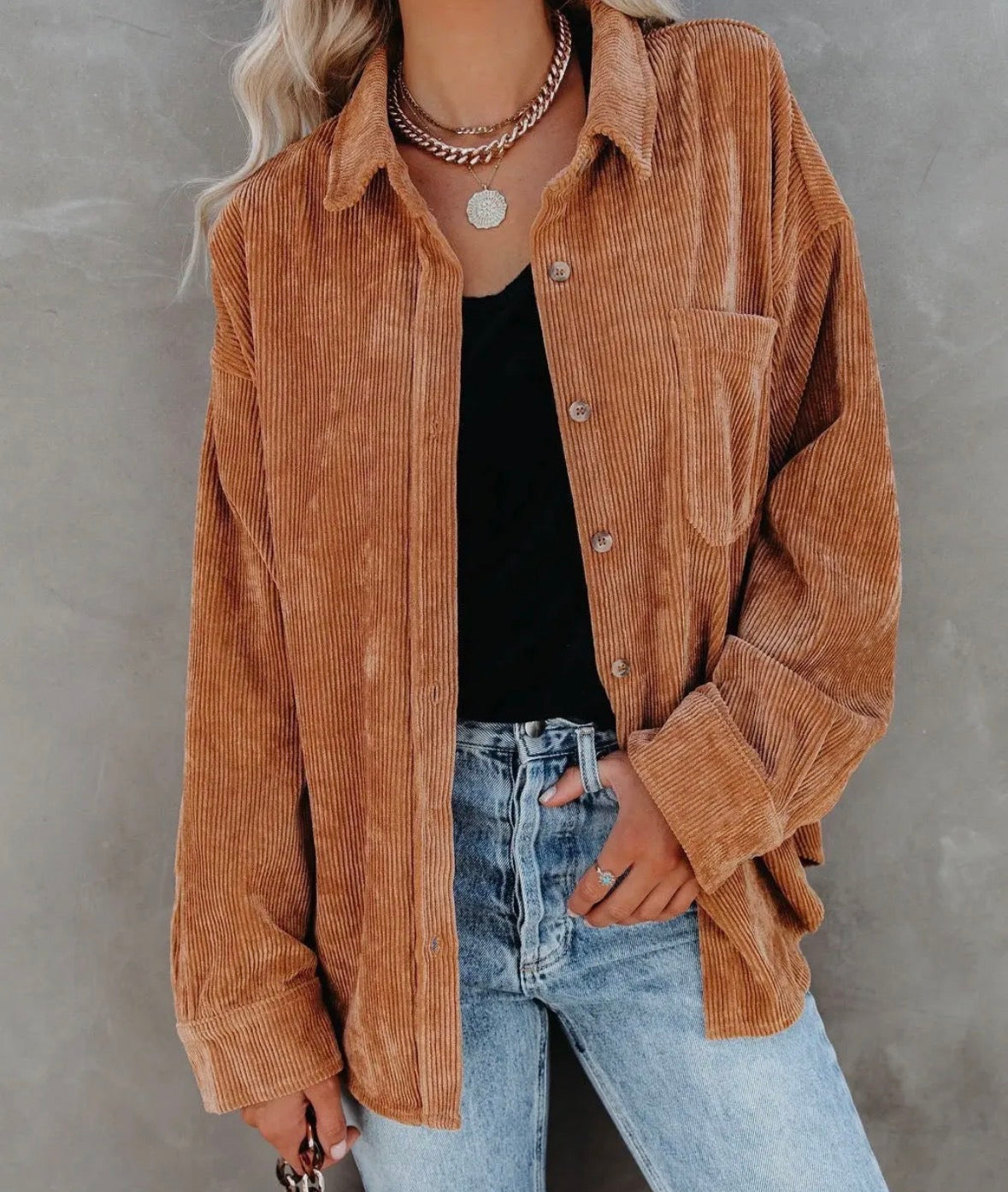 Corduroy Button Up Shirt