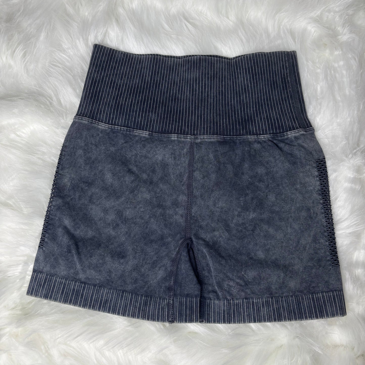 Black Stone Washed Shorts