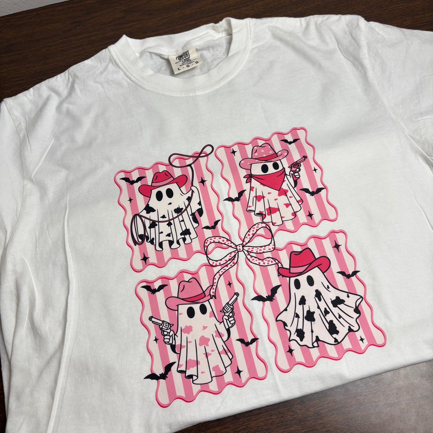Pink Western Ghosts Oops Tshirt