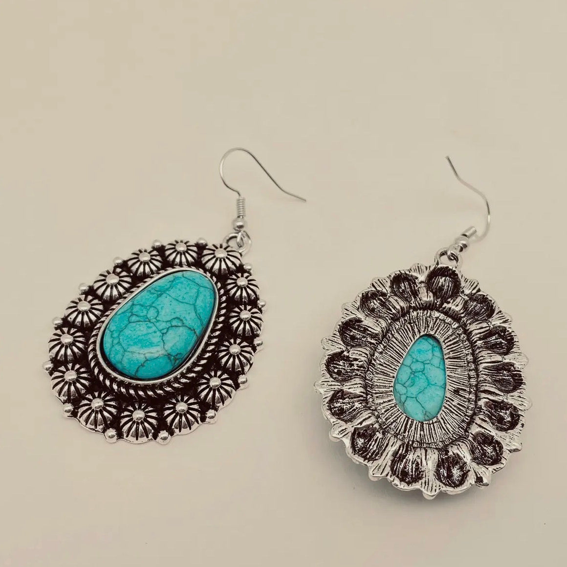 Turquoise Charm Dangle Earrings
