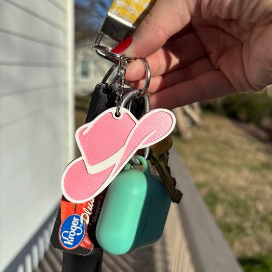 Cowgirl Hat Keychain
