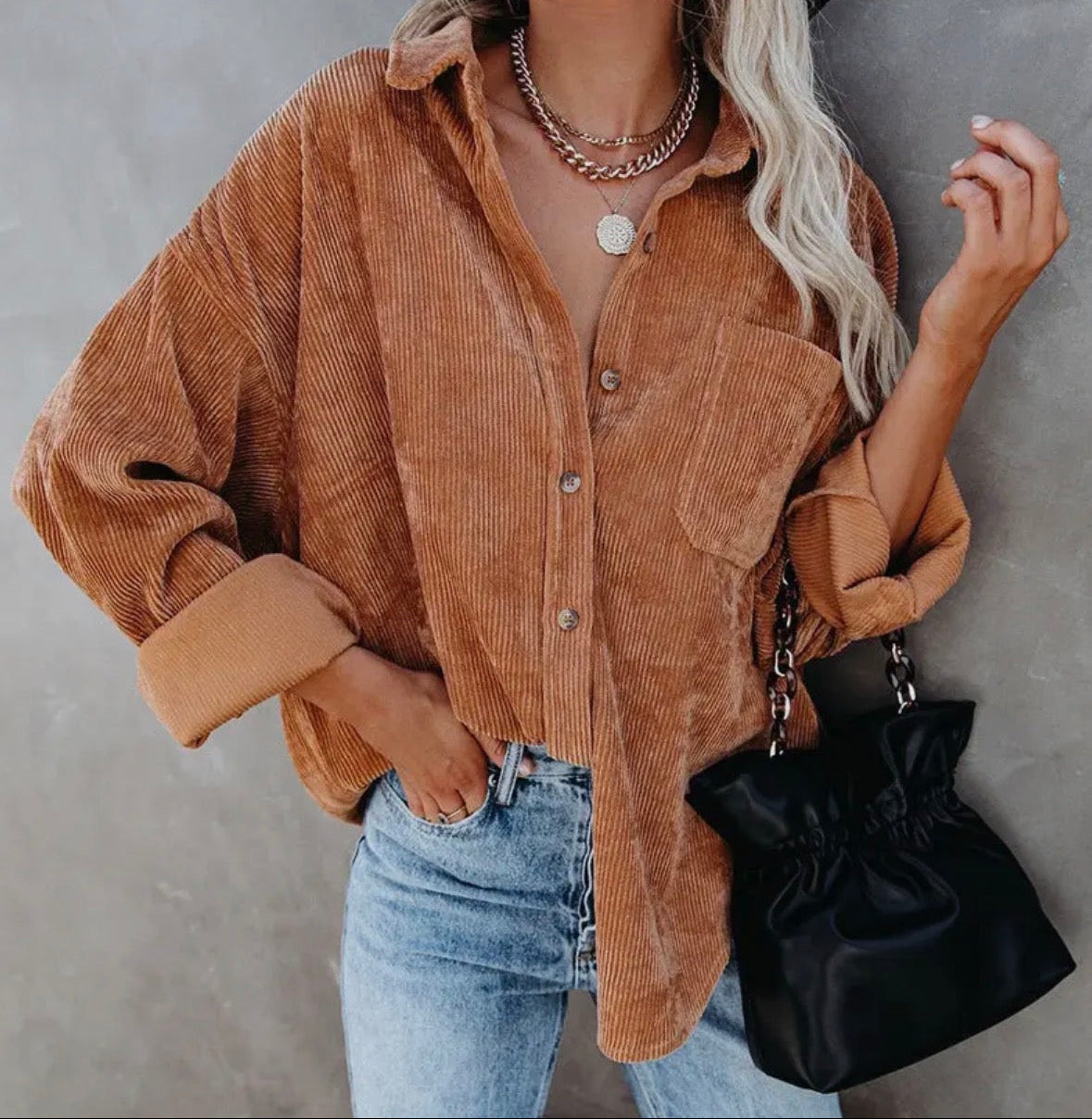 Corduroy Button Up Shirt