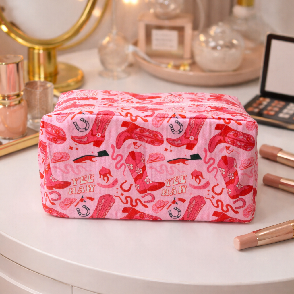 Blushin' Boots Makeup Bag