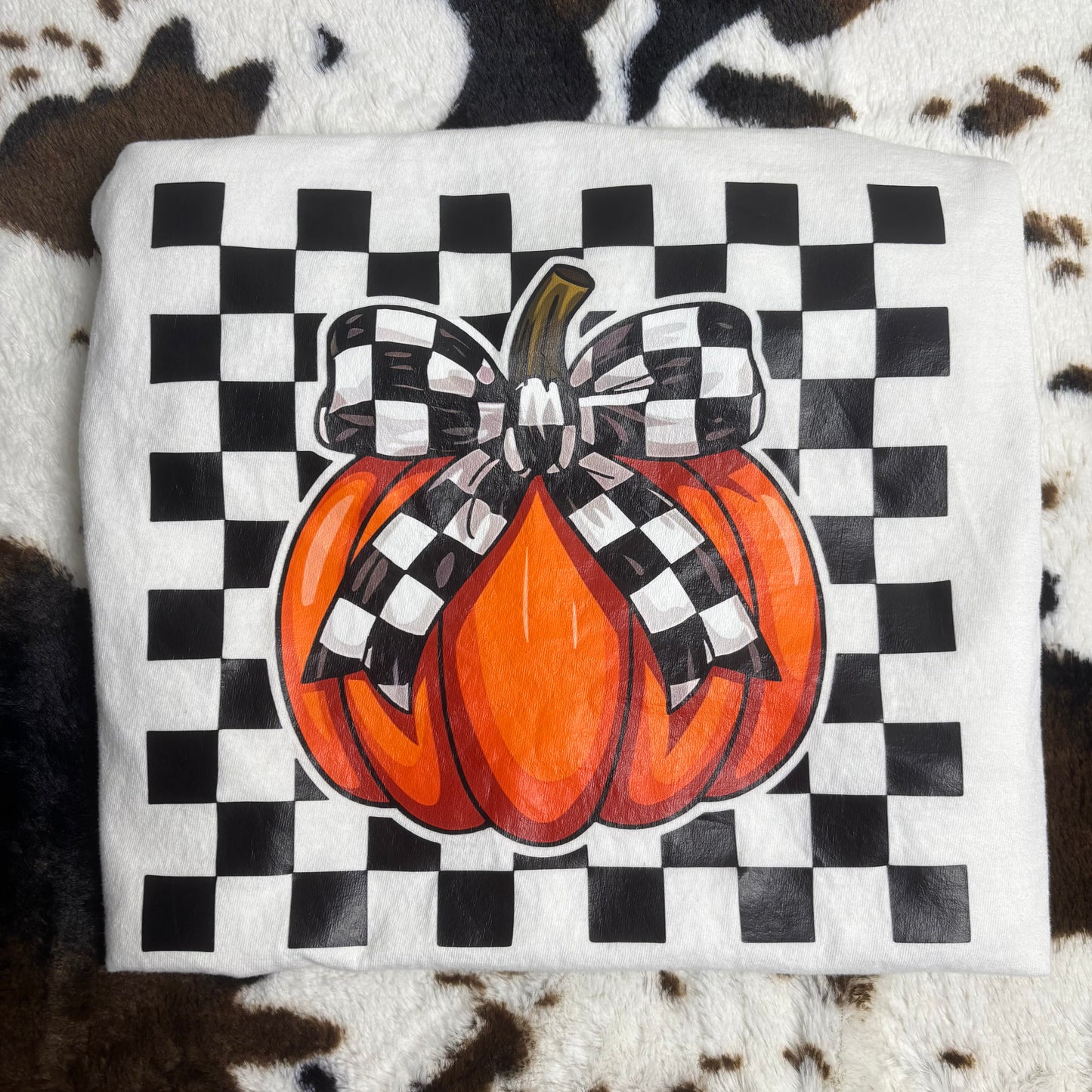 Checkered Pumpkin Tshirt