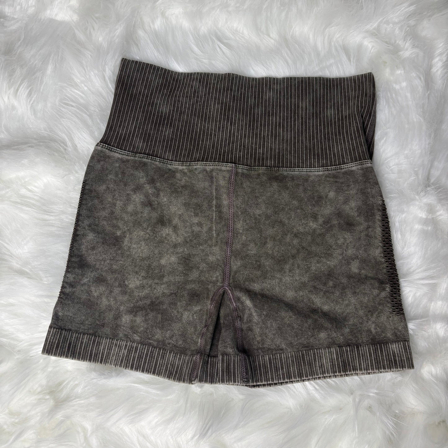 Brown Stone Washed Shorts