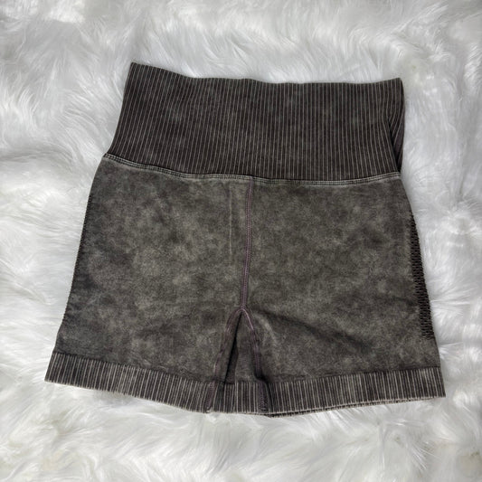 Brown Stone Washed Shorts