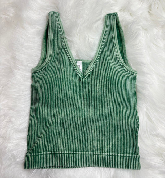 Washed Ribbed Tank