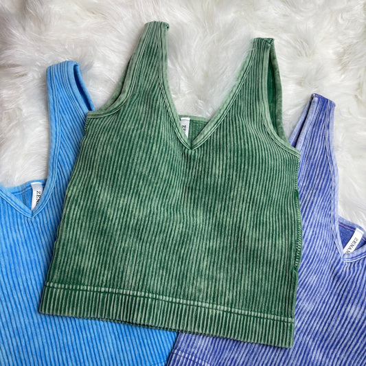 Washed Ribbed Tank