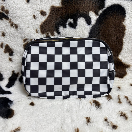 Checker Print Crossbody Bag