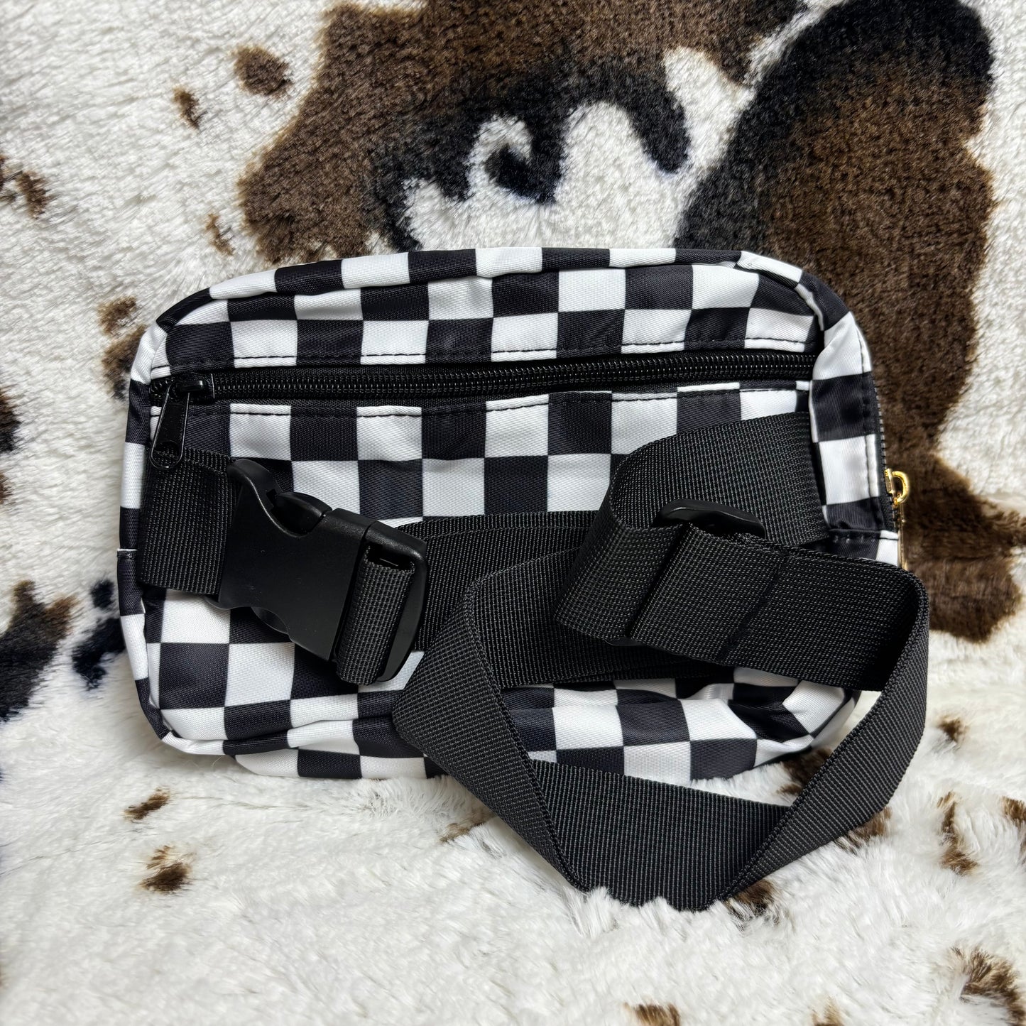 Checker Print Crossbody Bag
