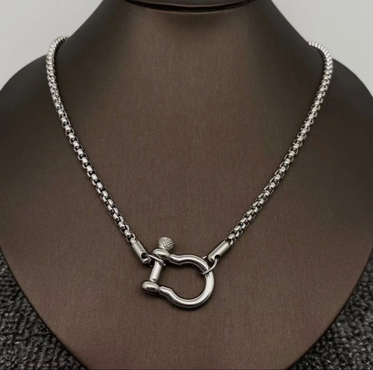 Horse Buckle Charm Necklace