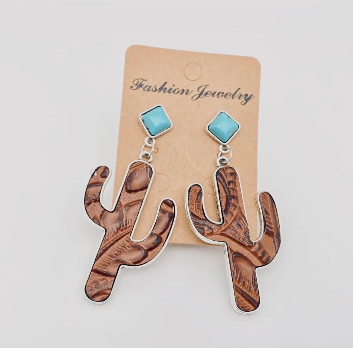 Cactus Turquoise Earrings