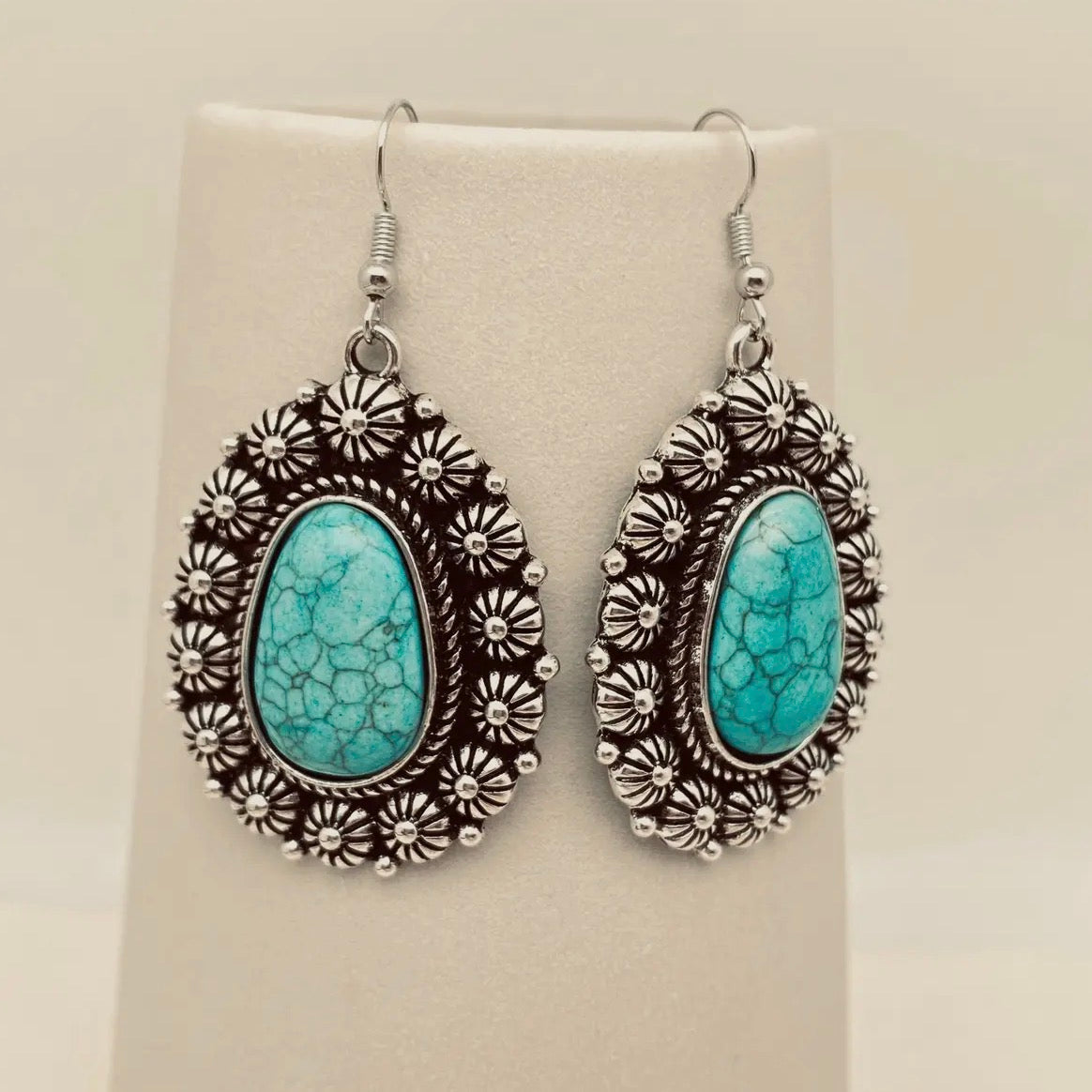 Turquoise Charm Dangle Earrings