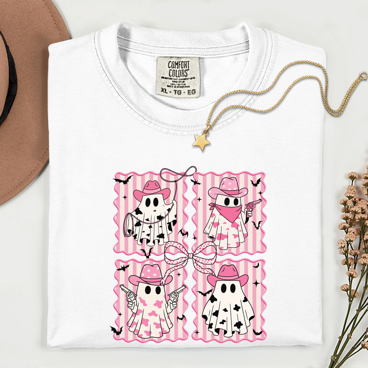 Pink Western Ghost Tshirt